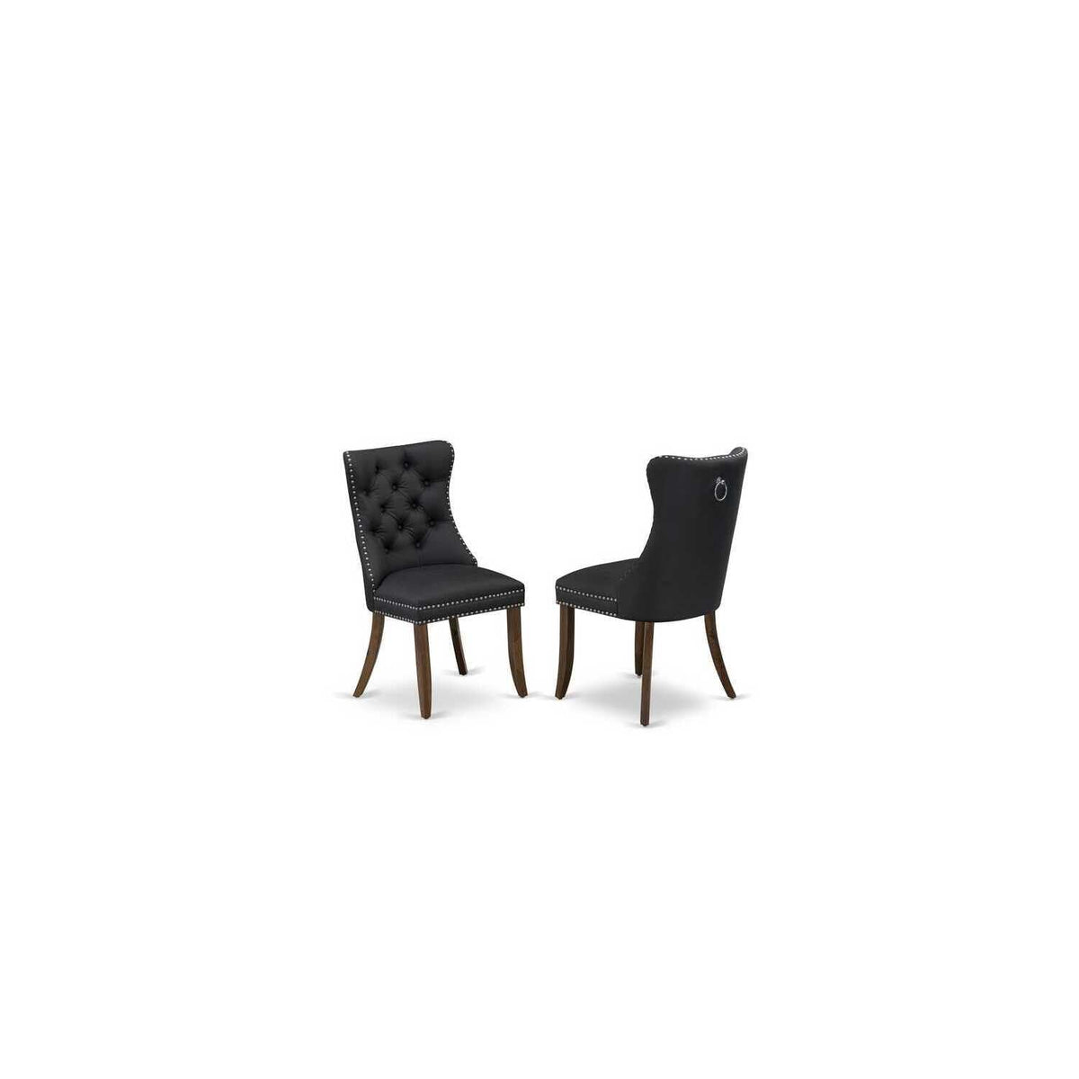 9 Piece Dining Table Set with 8 Dark Grey PU Leather Chairs M37803