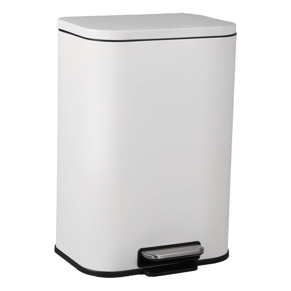 50L Stainless Steel Step Trash Can with Soft-Close Lid B2990
