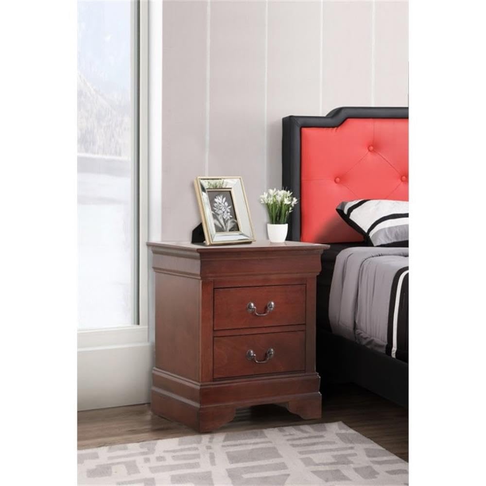 2 Drawer Wood Nightstand X432395