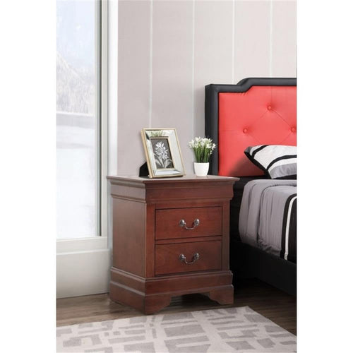 2 Drawer Wood Nightstand X432395