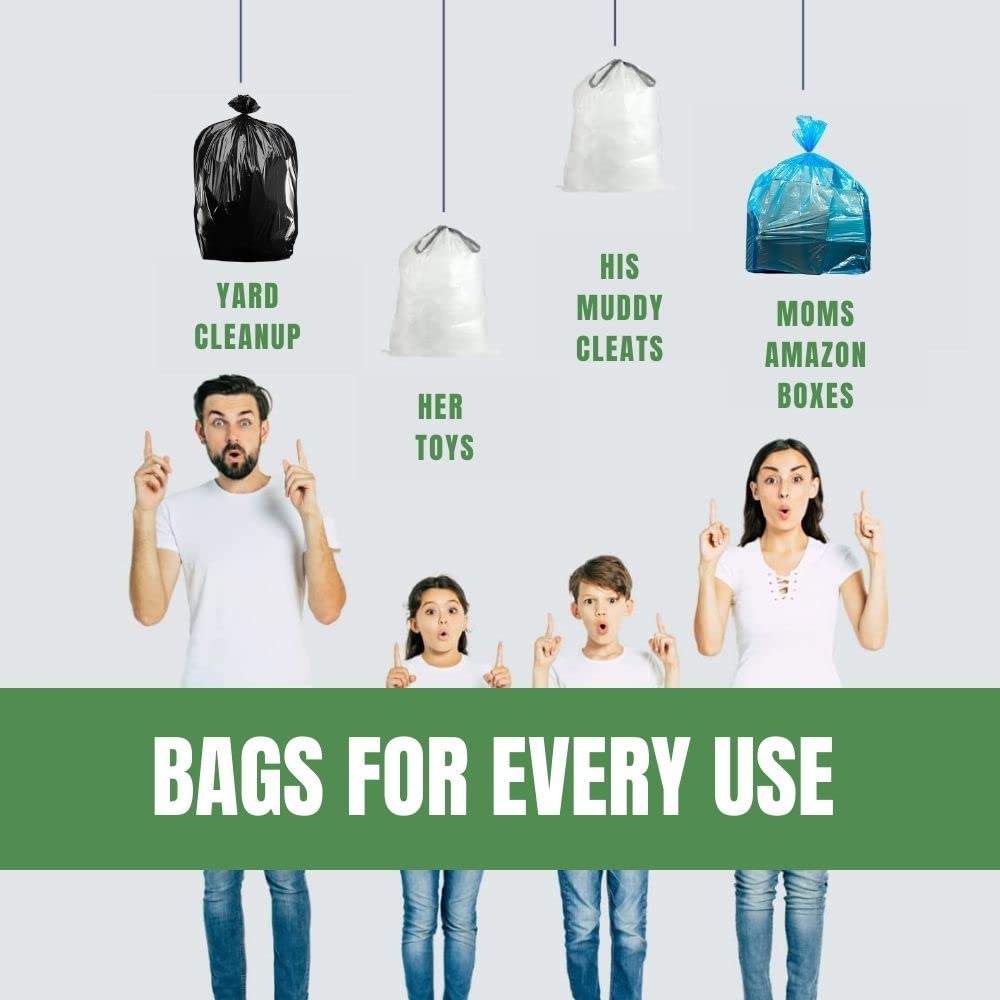 32-33 Gallon Blue Recycling Trash Bags, 100 Count Z4660
