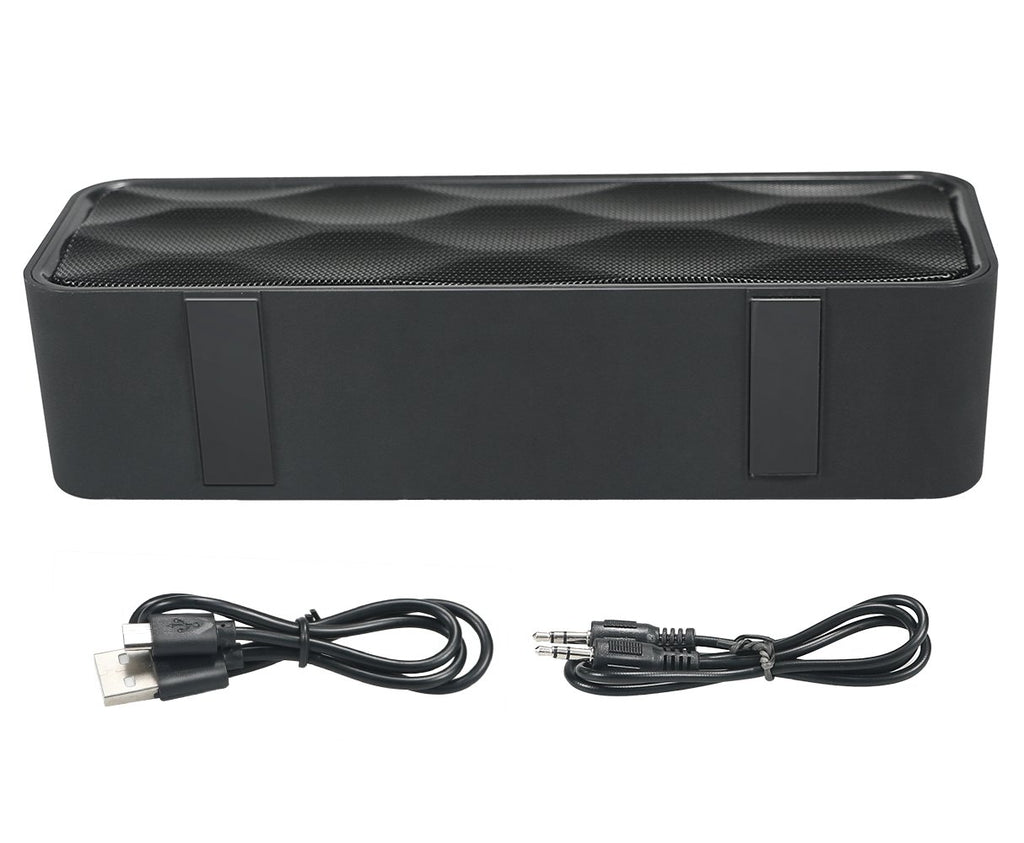 Black Portable Wireless Bluetooth Speaker with AUX USB TF Card Slot J404342
