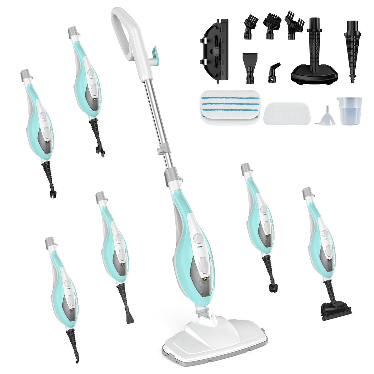 1550W Detachable Handheld Steam Mop with 2 Reusable Pads W77646
