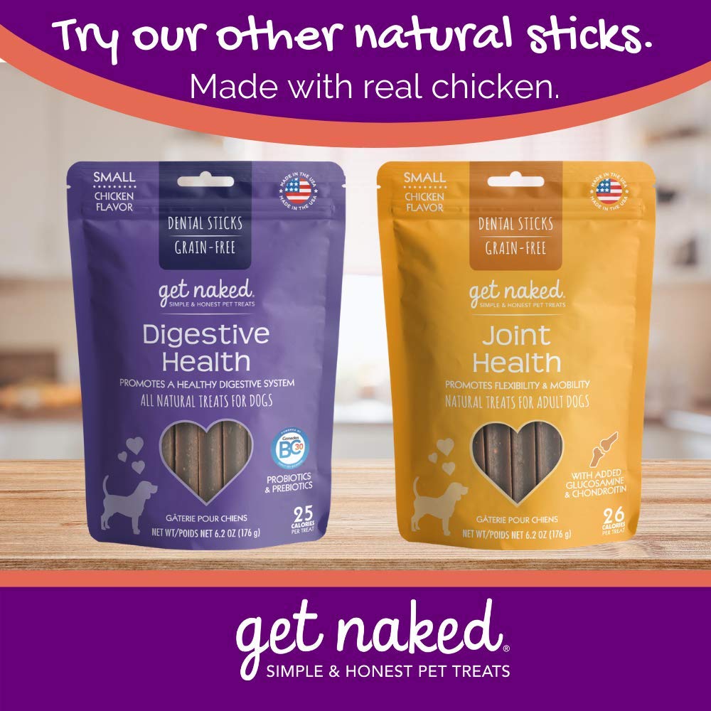 Grain-Free Dental Chew Sticks for Small Dogs, 6.2 oz I504955