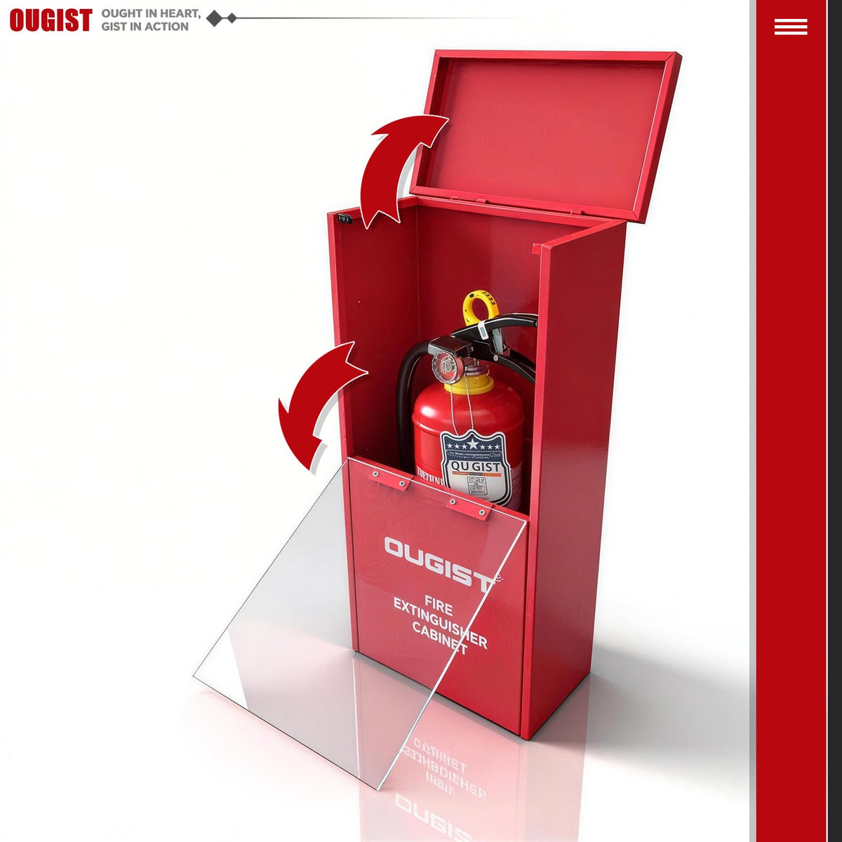 Fire Extinguisher Cabinet with Acrylic Window B986