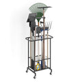 Heavy Duty Metal Garden Tool Organizer with Wheels E4316