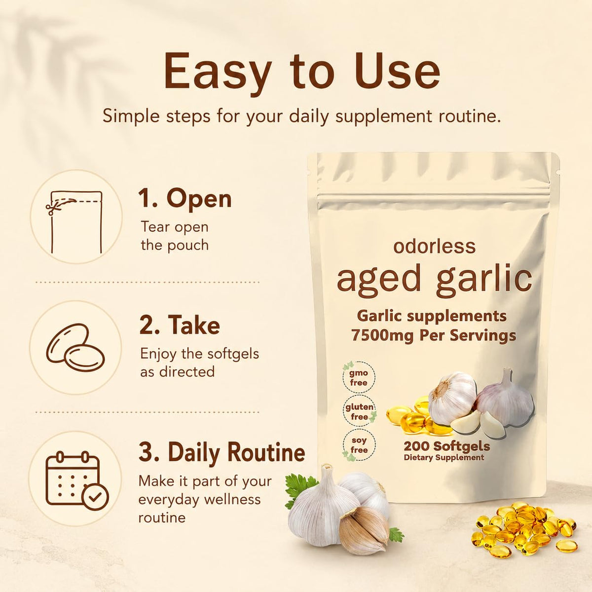 Aged Garlic Extract Softgels 200 Count D32612