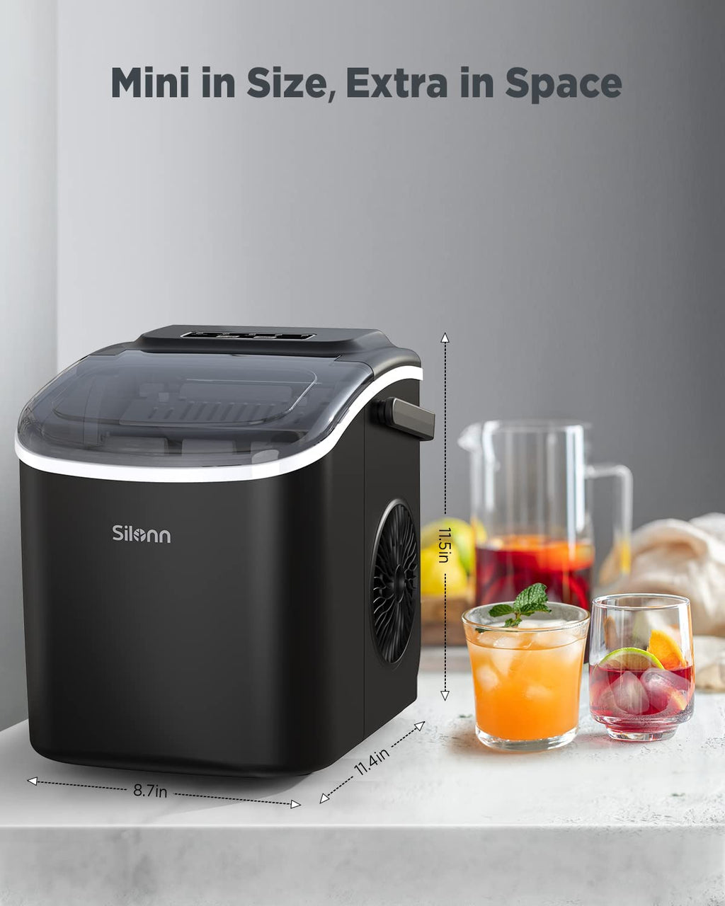 Black Countertop Ice Maker A831