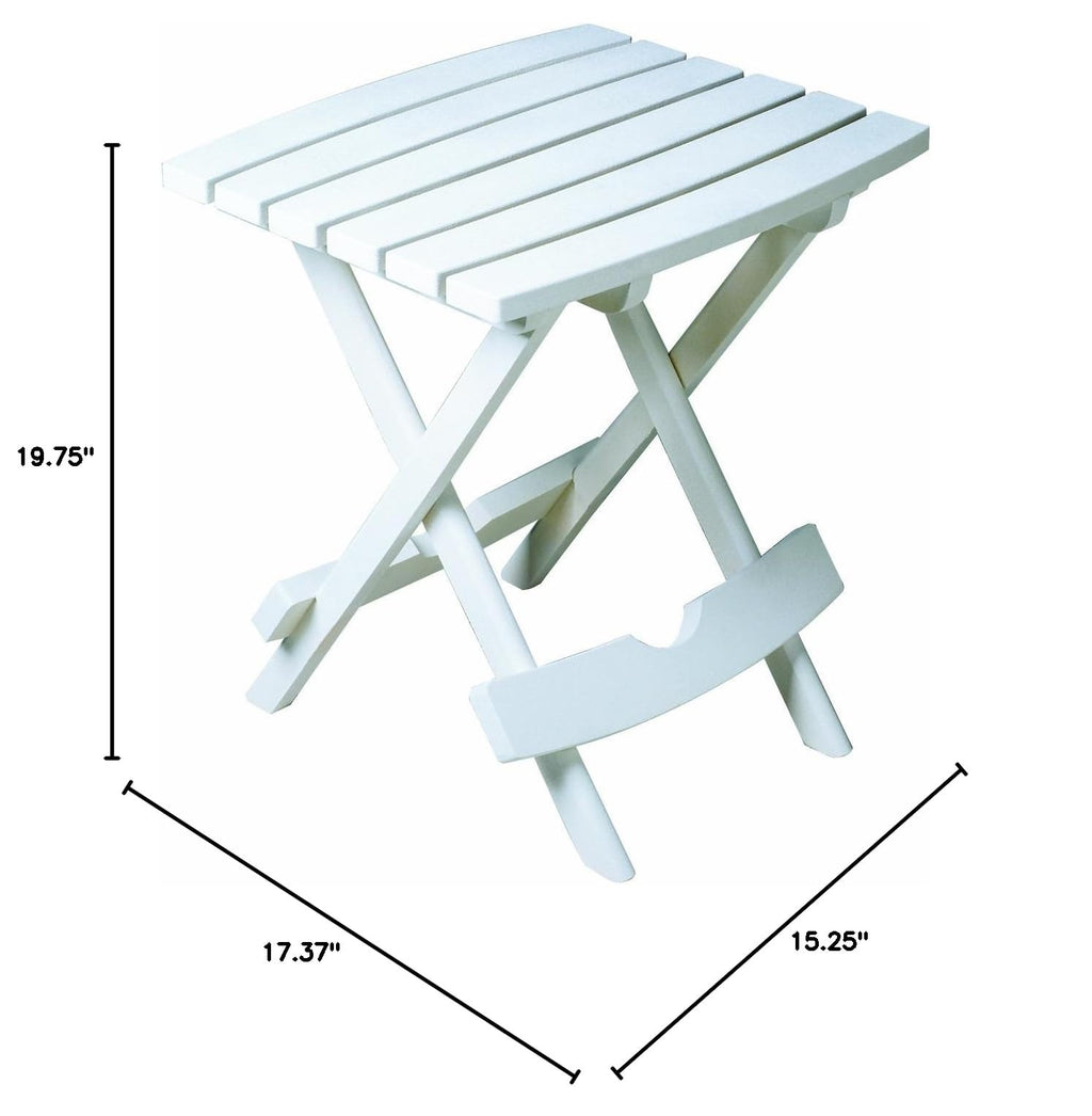 Plastic Quik-Fold Side Table White B4588