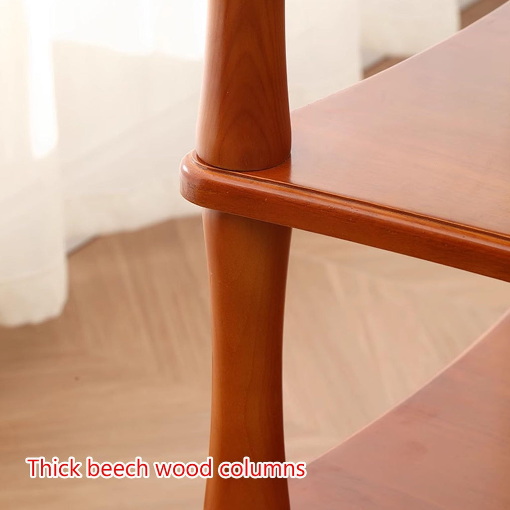 Brown 3 Tier Solid Wood Media Stand Z98079