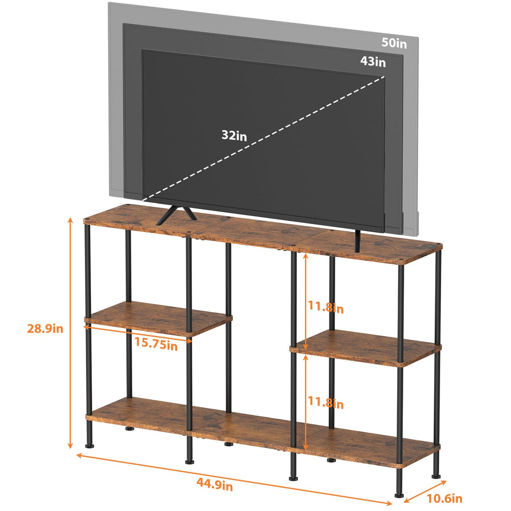 Tall 3 Tier TV Stand with Storage M7037
