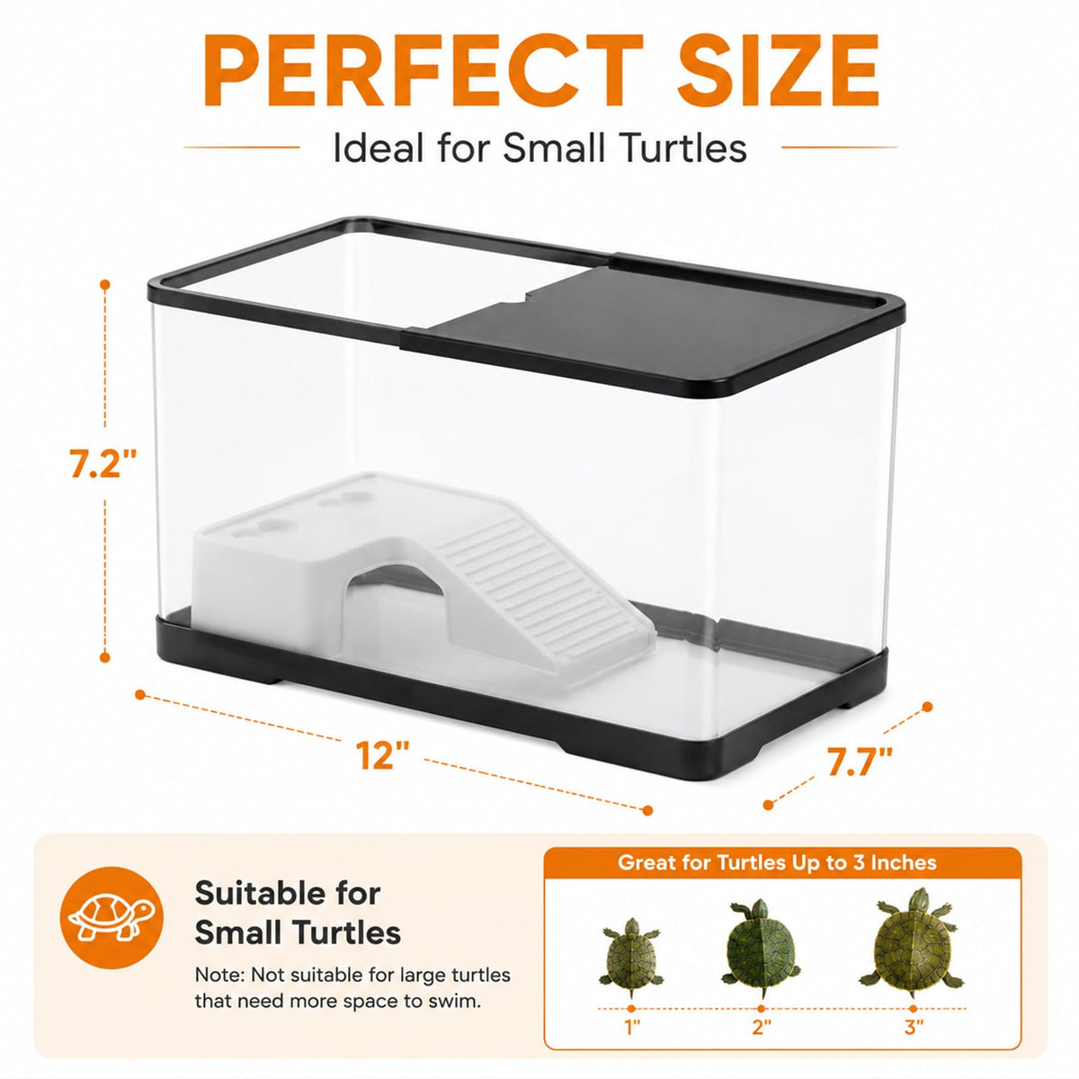 Acrylic Aquarium Starter Kit with UVB/UVA Lamp, Filter, Basking Platform & Lid R3647