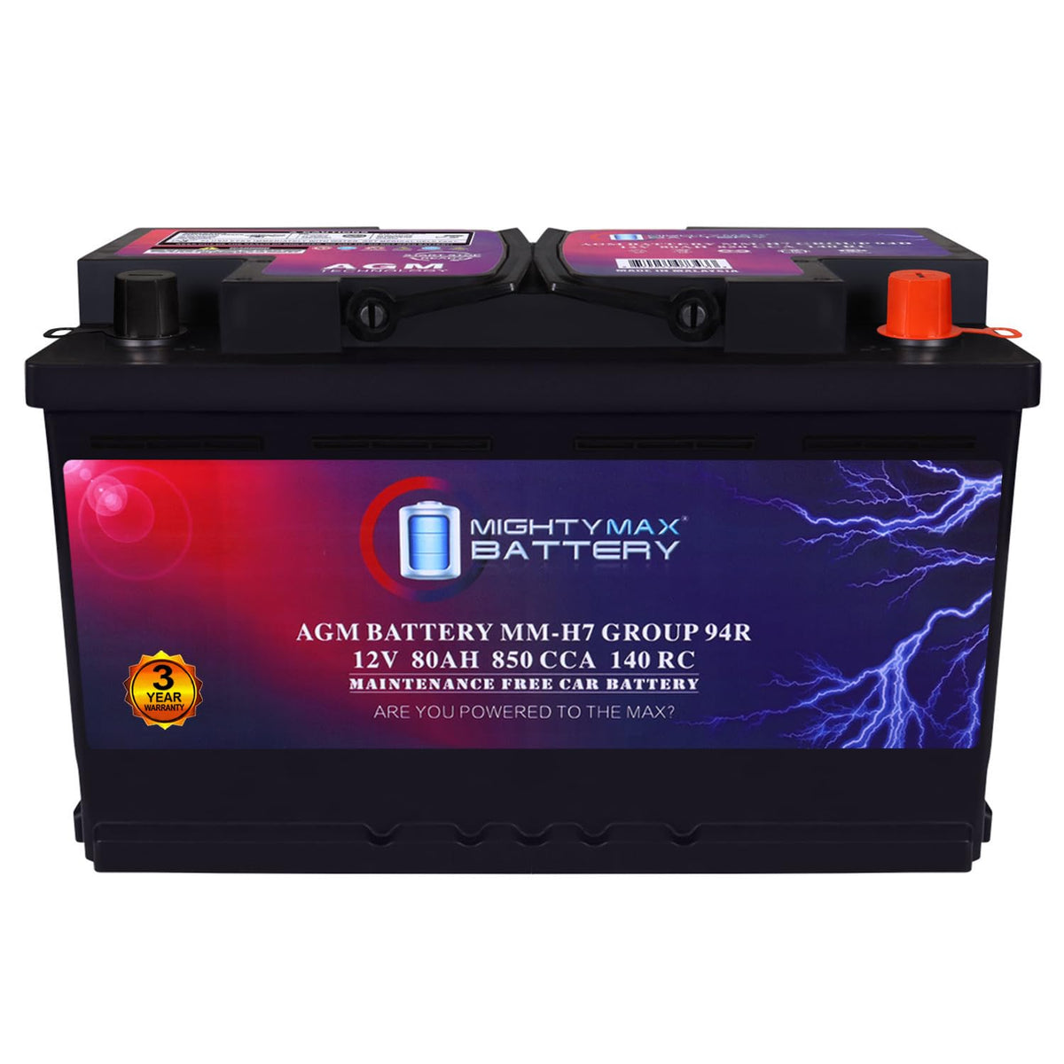 12V 80AH 850 CCA Replacement Battery L901143