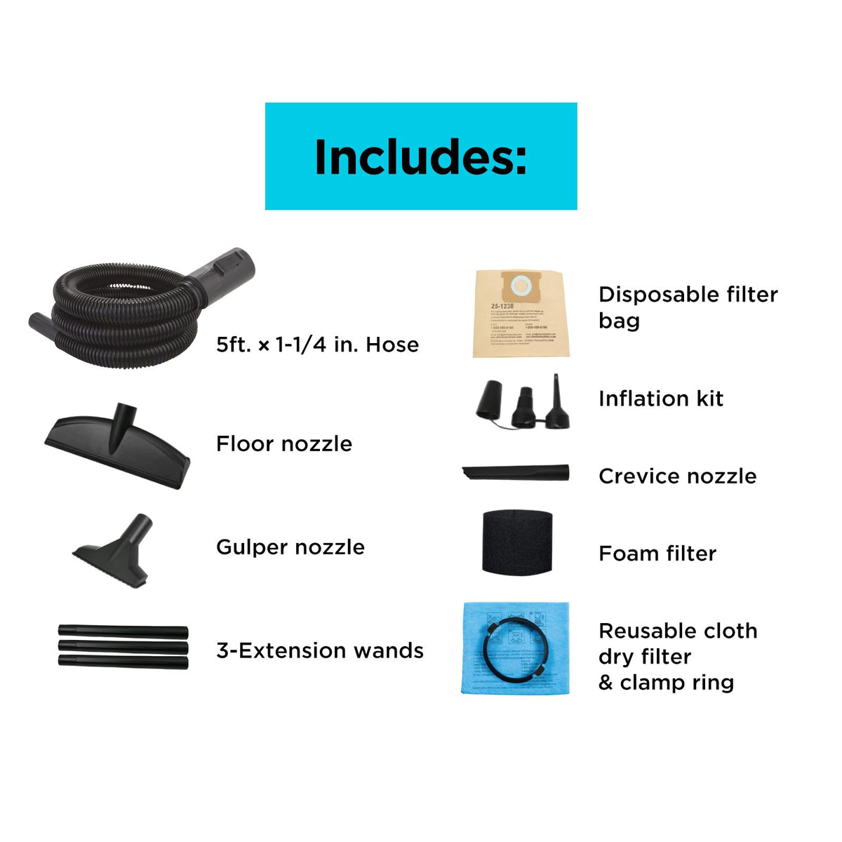 4 Gallon 3-in-1 Wet and Dry Shop Vacuum C261