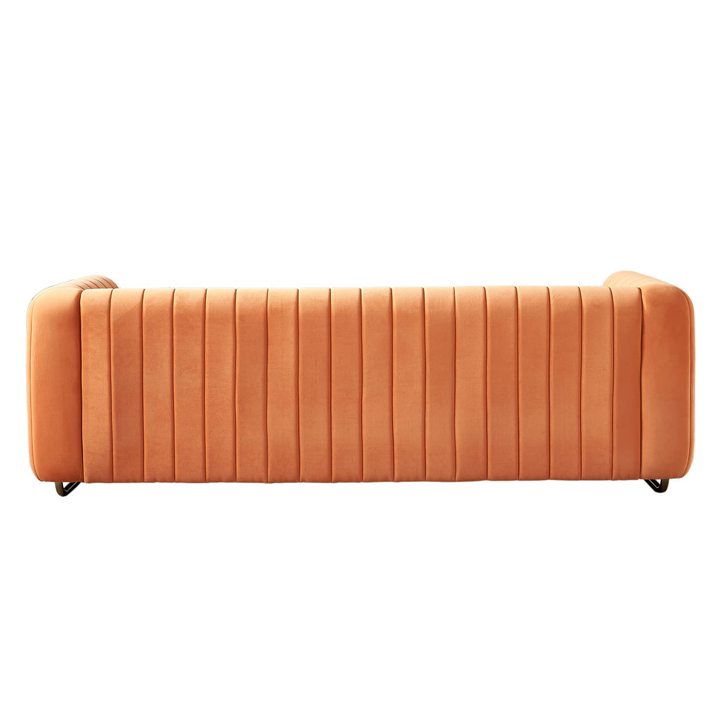 Orange Velvet 84 Inch 3-Seater Sofa G6601
