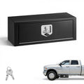 Underbody Truck Tool Box 27 x 10 x 10 Inch Heavy Duty Steel with Lock & Keys Black B6910