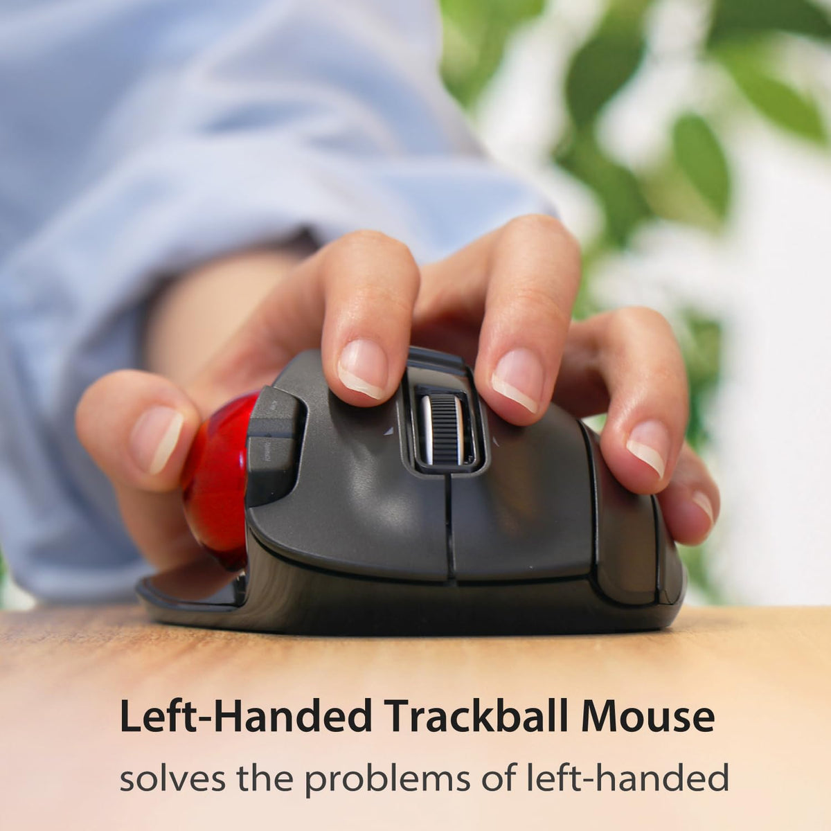 Wireless Left Handed Thumb Control Trackball Mouse D216