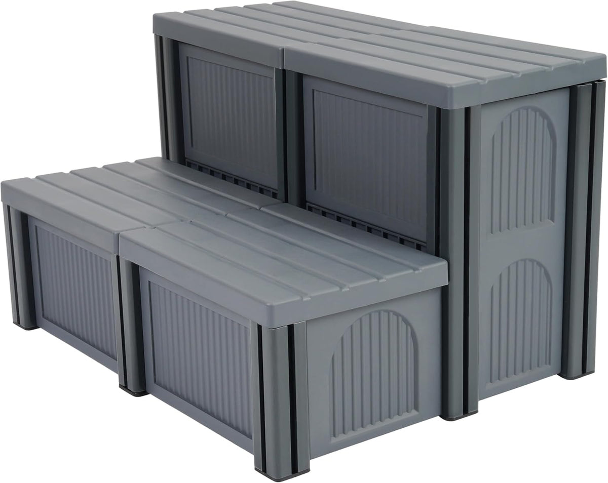 27" 2-Step Hot Tub Steps with Storage K1053
