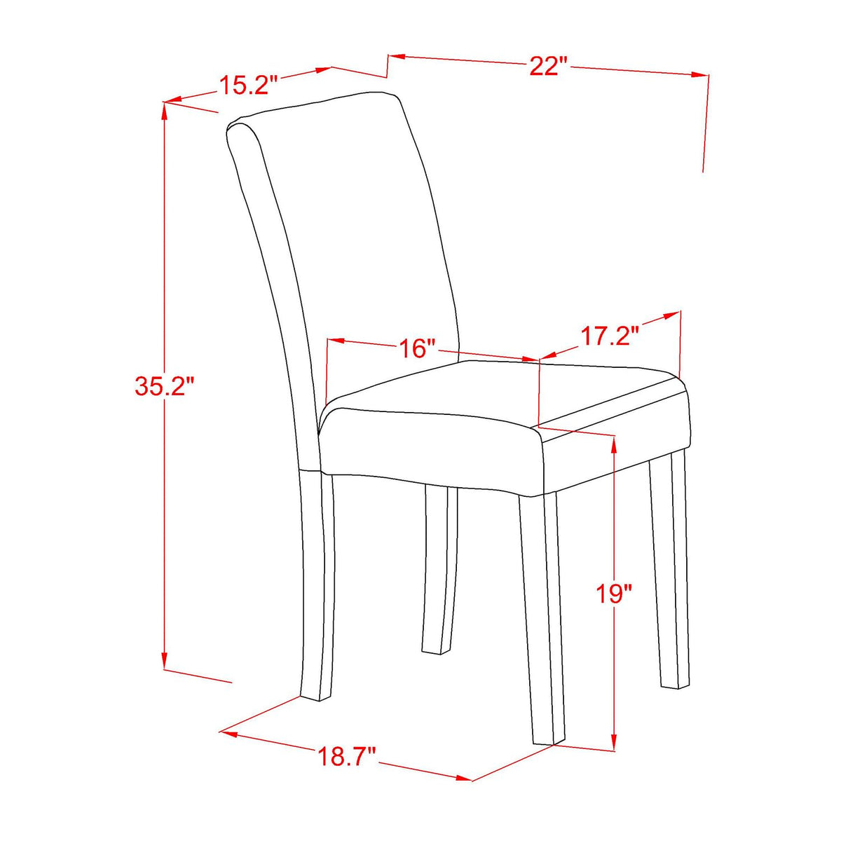 PU Leather Accent Chair with Black Legs J342