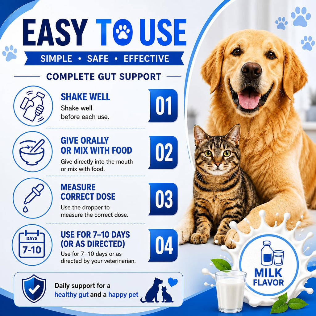 Milk Flavor Dewormer for Cats & Dogs 120ml with Dropper Y4322