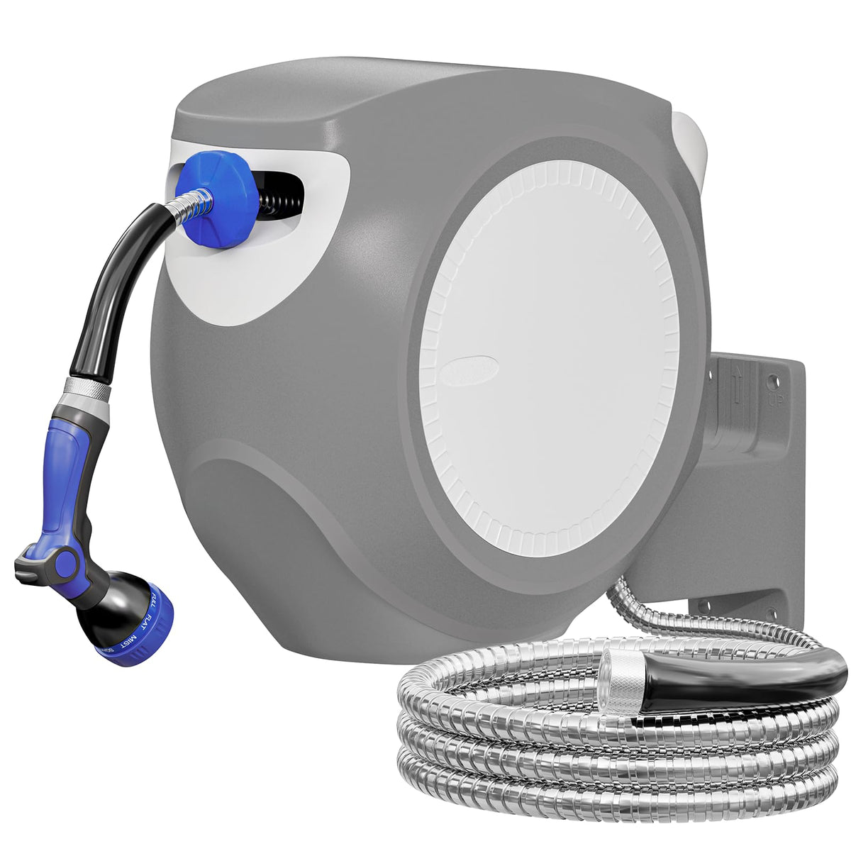 100 FT Stainless Steel Garden Hose Reel O84506