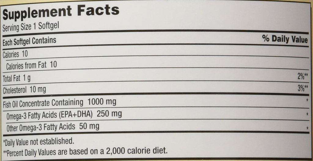 Omega-3 Fish Oil Concentrate 400 Softgels G70968