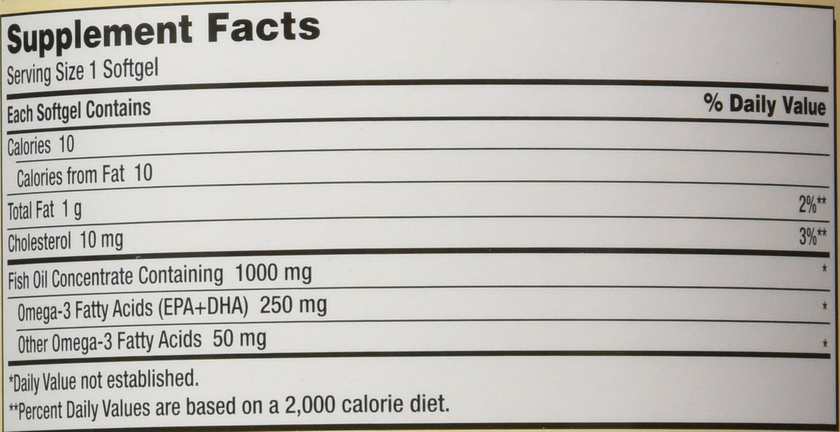 Omega-3 Fish Oil Concentrate 400 Softgels G70968