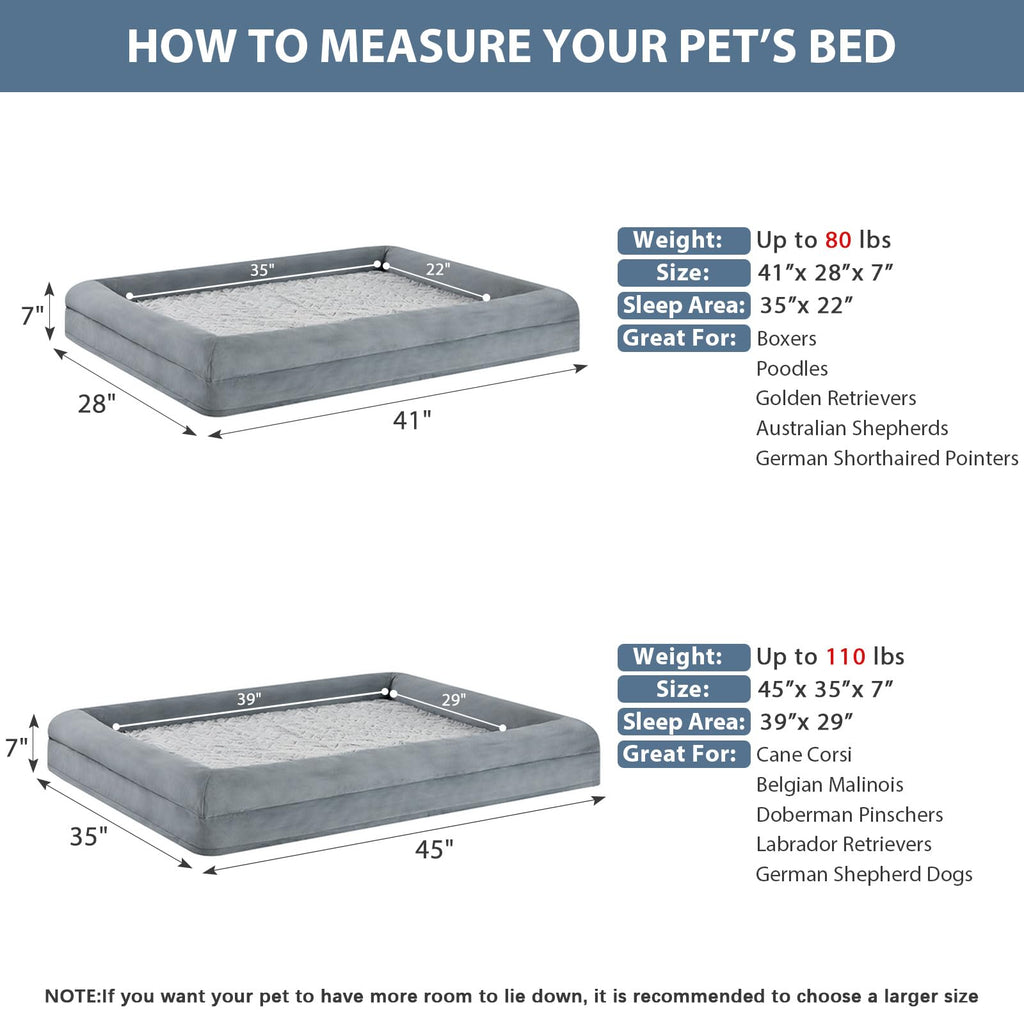 XL Extra Large Orthopedic Dog Bed A171
