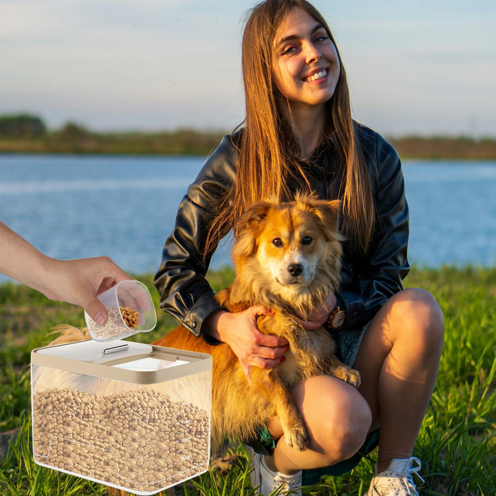 2 Pack 10 lb Clear Airtight Pet Food Storage Container L59287