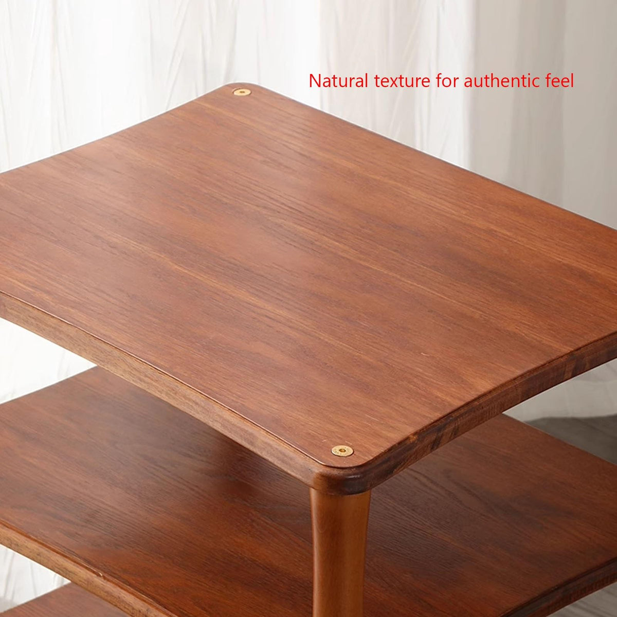 Brown 3 Tier Solid Wood Media Stand Z98079