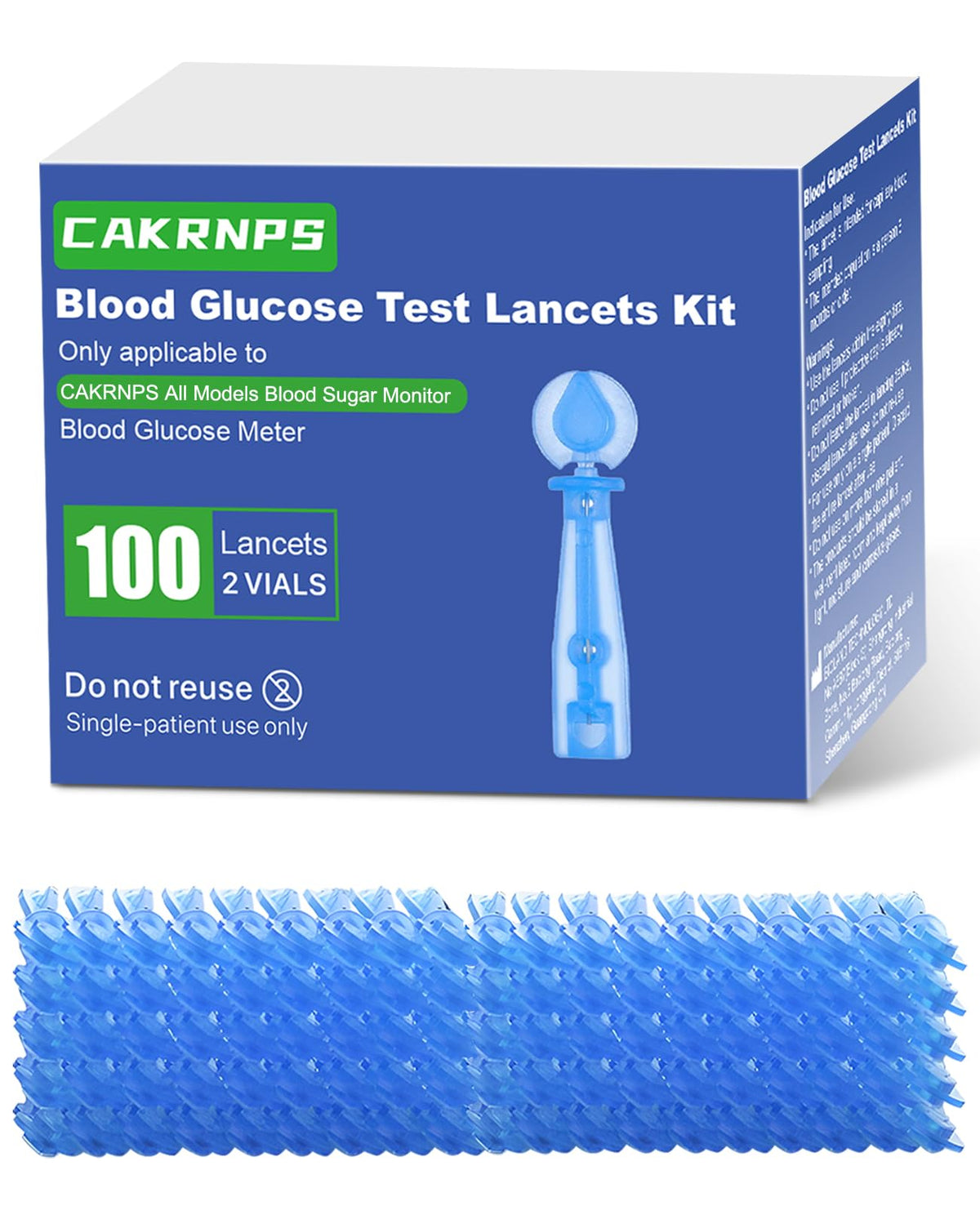 Blood Glucose Test Strips, 100 Lancets J652