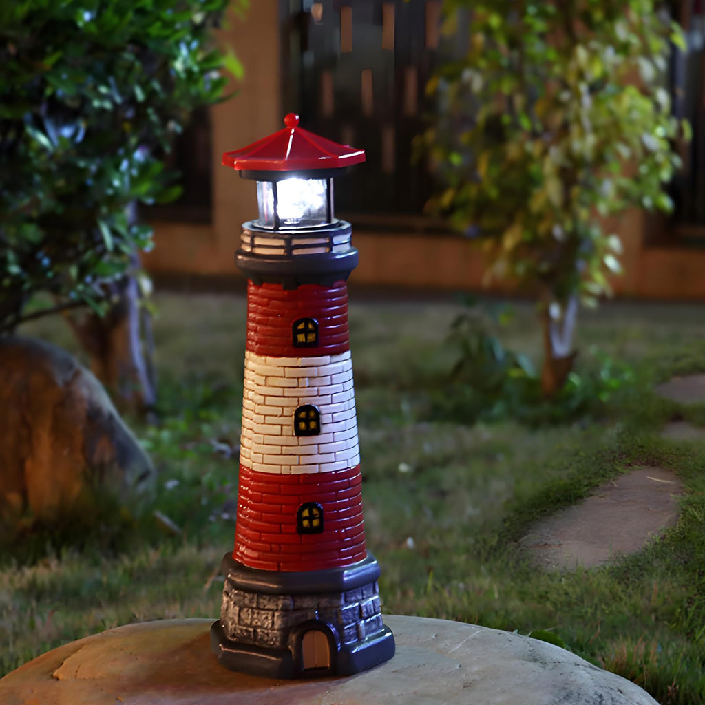 Solar Outdoor Lighthouse Garden Statue H858