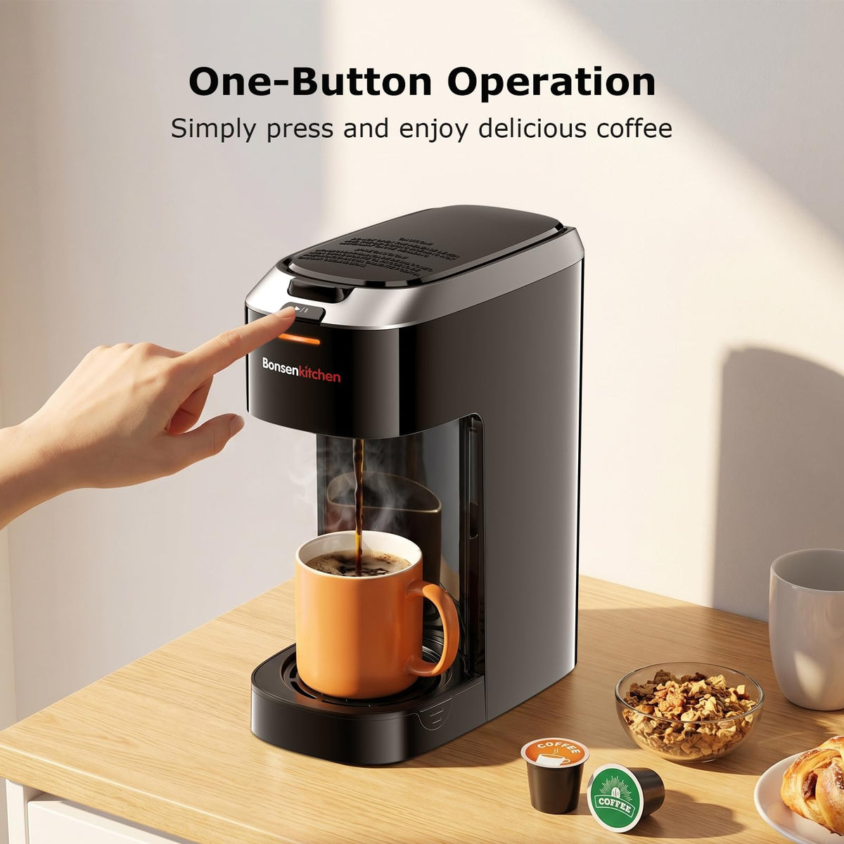 2-in-1 Single Serve Coffee Maker G281614