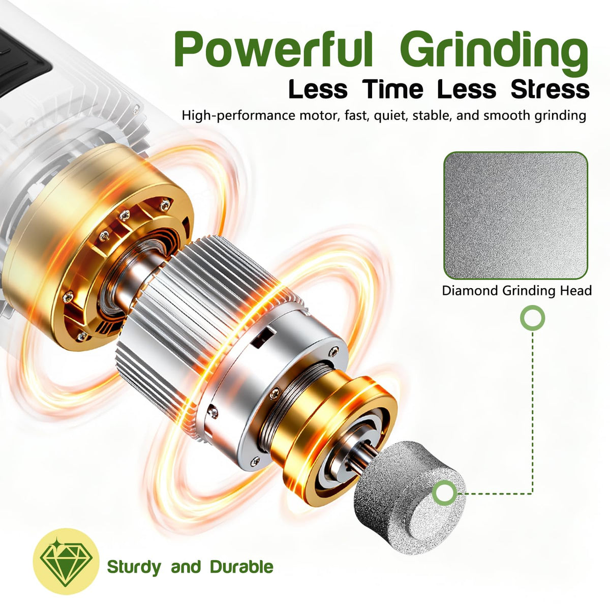4-Speed Rechargeable Quiet Electric Dog Nail Grinder B963837