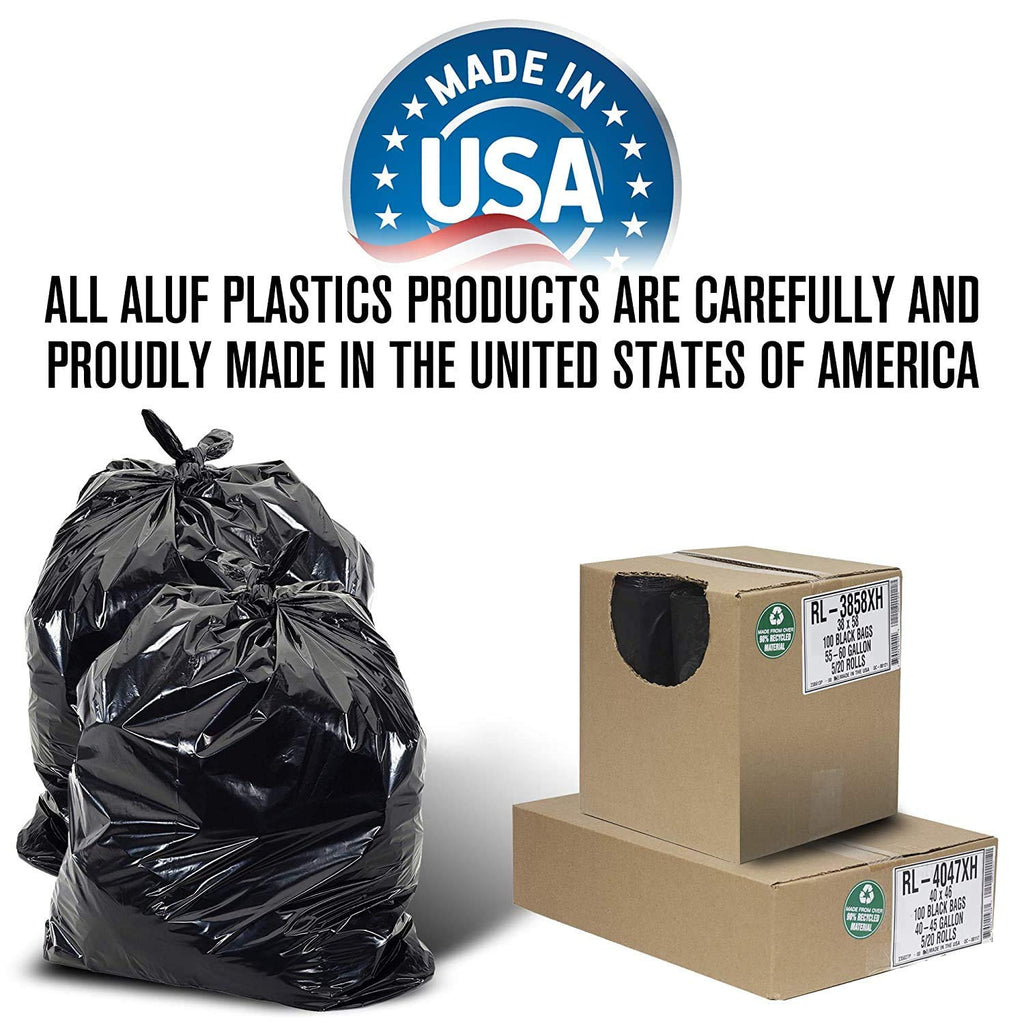 40-45 Gallon Black Heavy Duty Trash Bags T75467