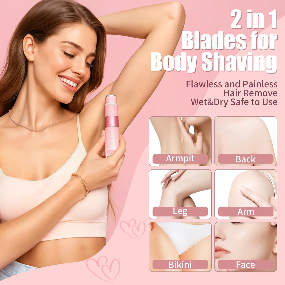 Pink 2 in 1 Bikini Trimmer O3322