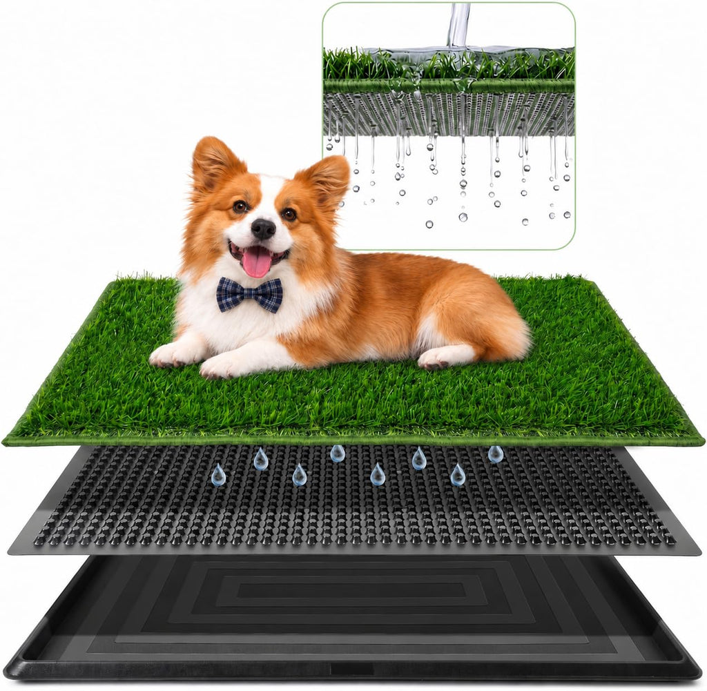 3 Layer Dog Grass Pad with Tray 30" x 20" I964068