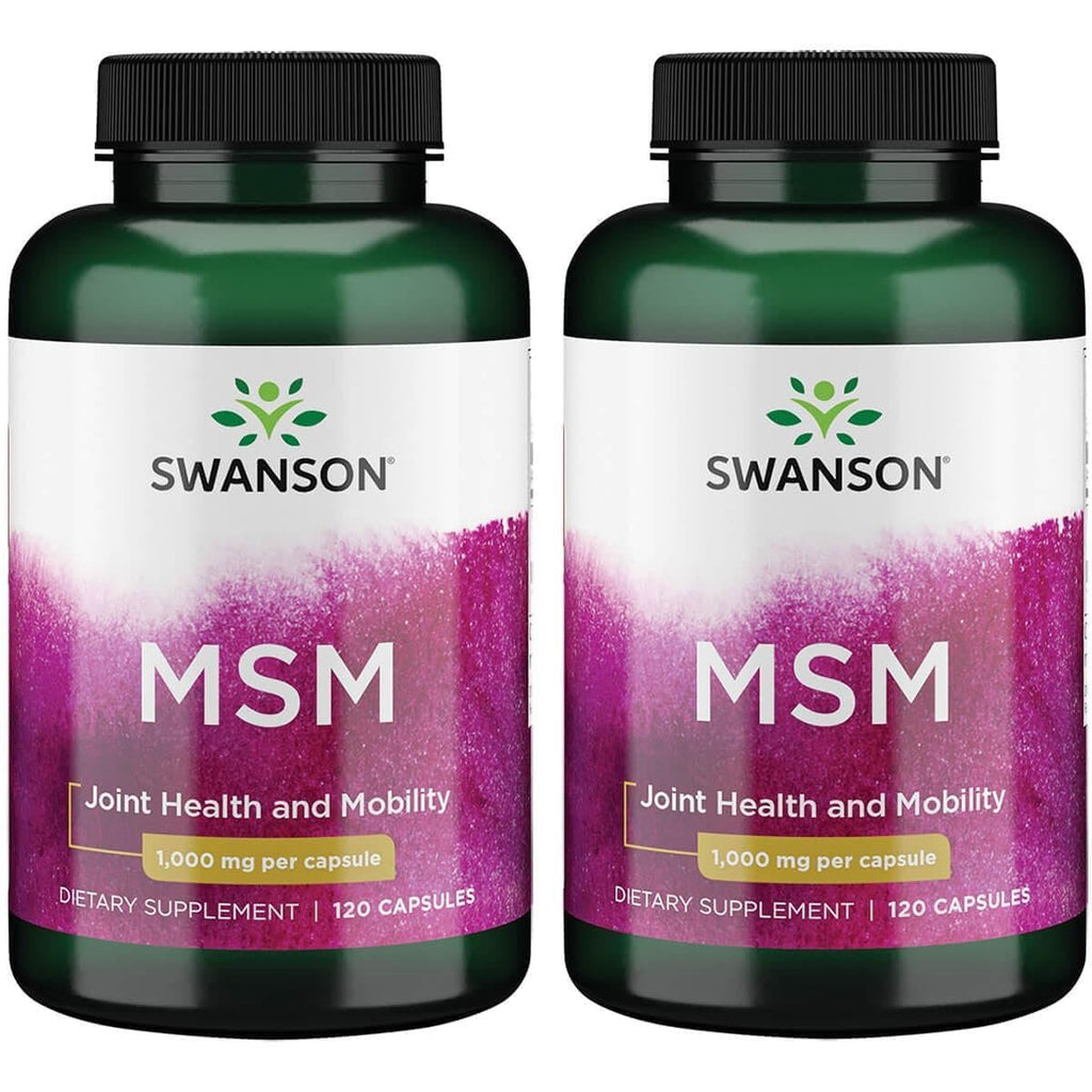 MSM Joint and Skin 1,000 mg 120 Capsules 2 Pack V165