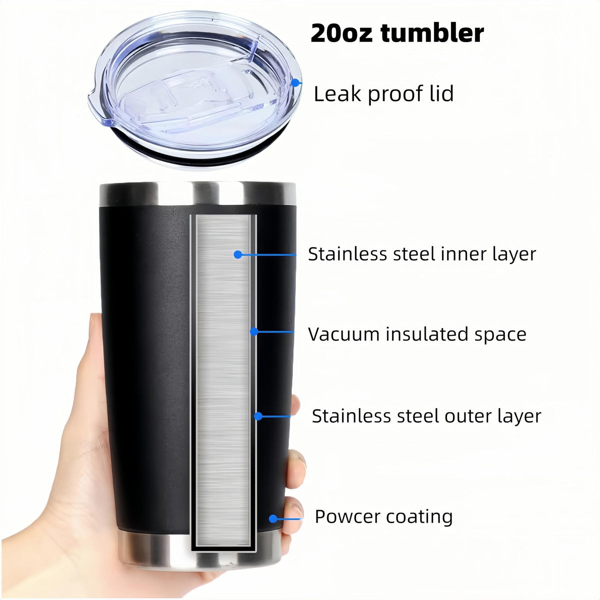 20 oz Stainless Steel Insulated Tumbler W165918