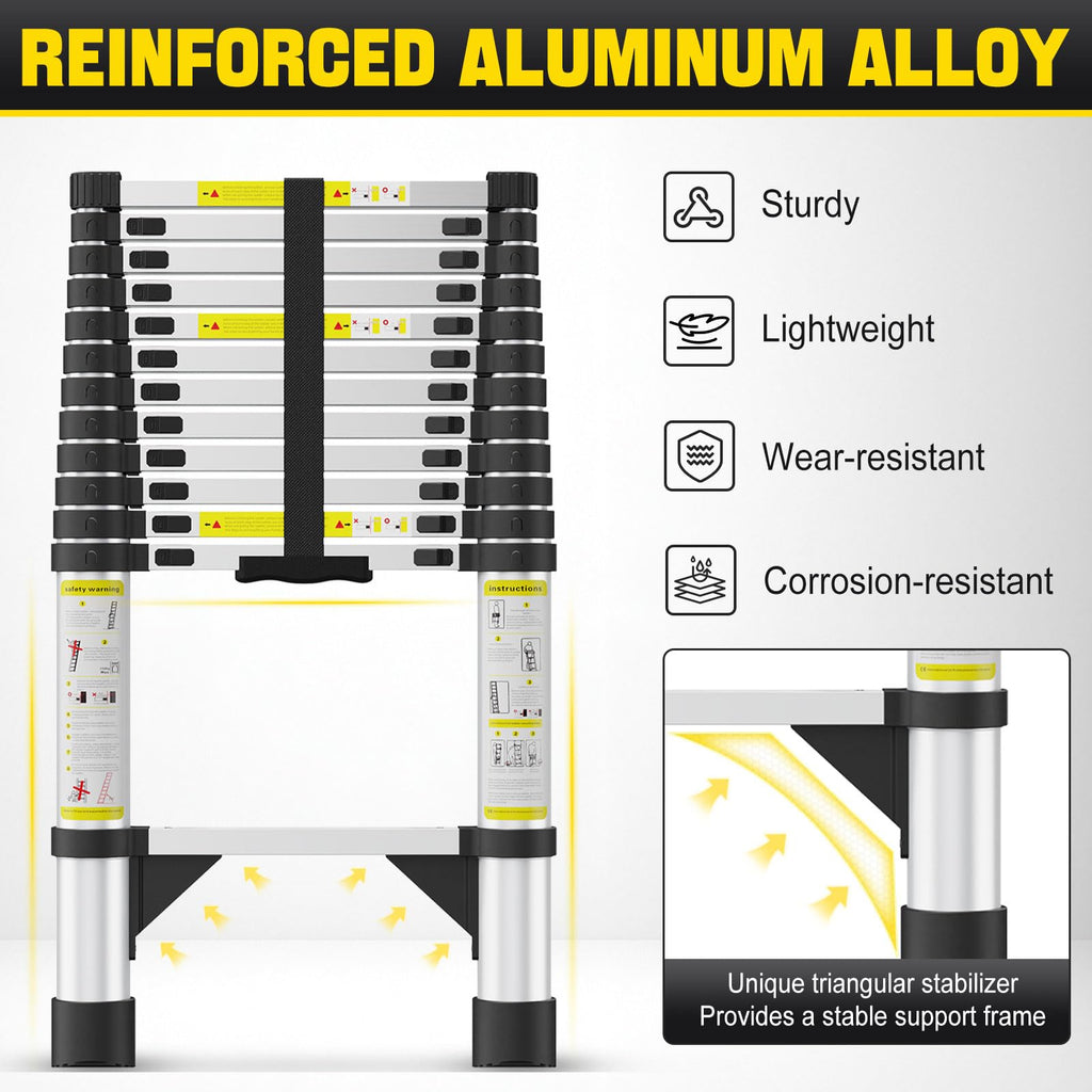 12.5 FT Aluminum Telescoping Ladder A11276