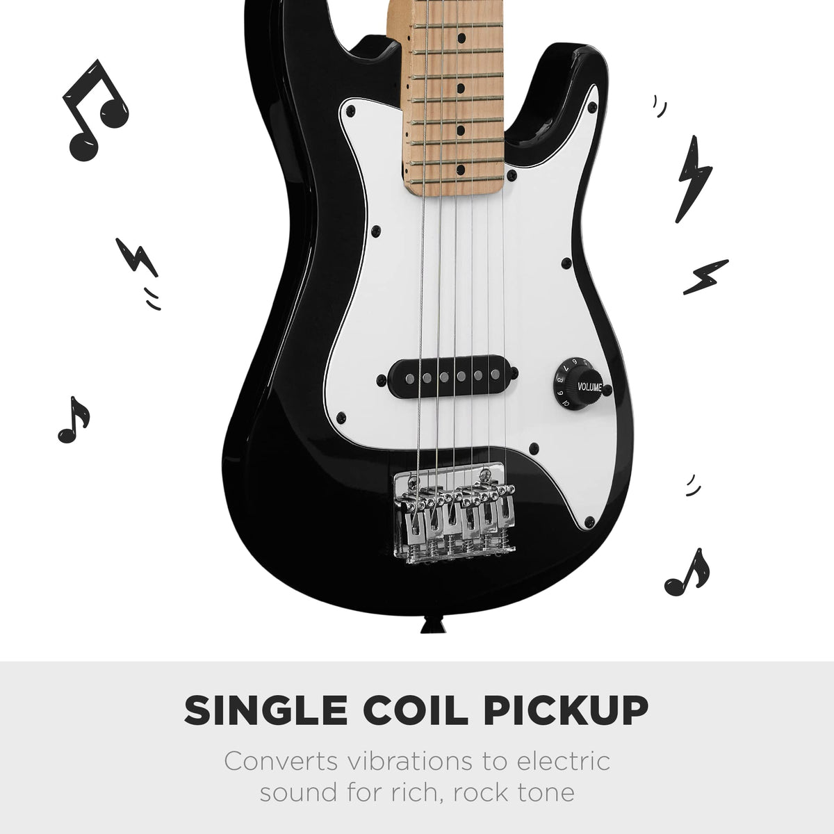 30in Kids Electric Guitar Starter Kit with Amplifier K40448