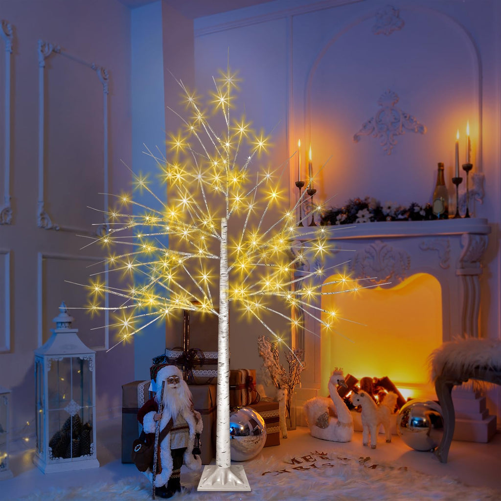 4FT LED Birch Tree with 96 Lights X61467