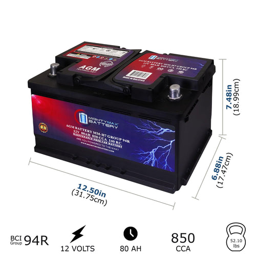 12V 80AH 850 CCA Replacement Battery L901143