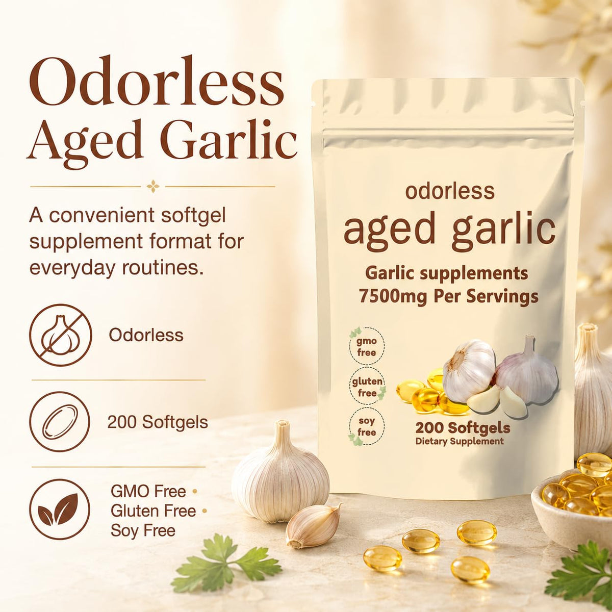 Aged Garlic Extract Softgels 200 Count D32612