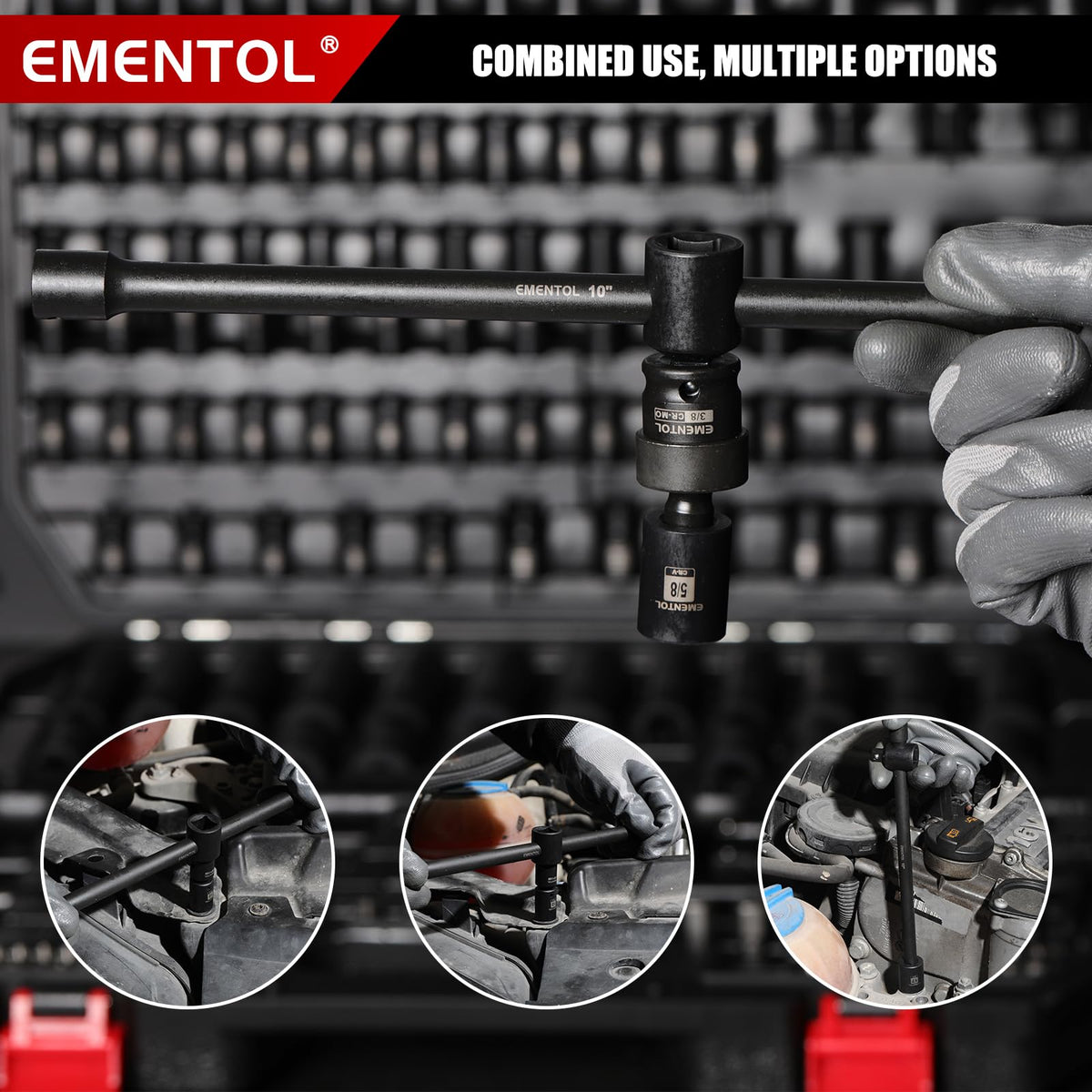 189-Piece Impact Socket Set, 1/4" & 3/8" Drive Metric and SAE F81284