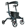 Aluminum Foldable Rollator with Backrest, 300 lbs. Capacity, Navy R71261
