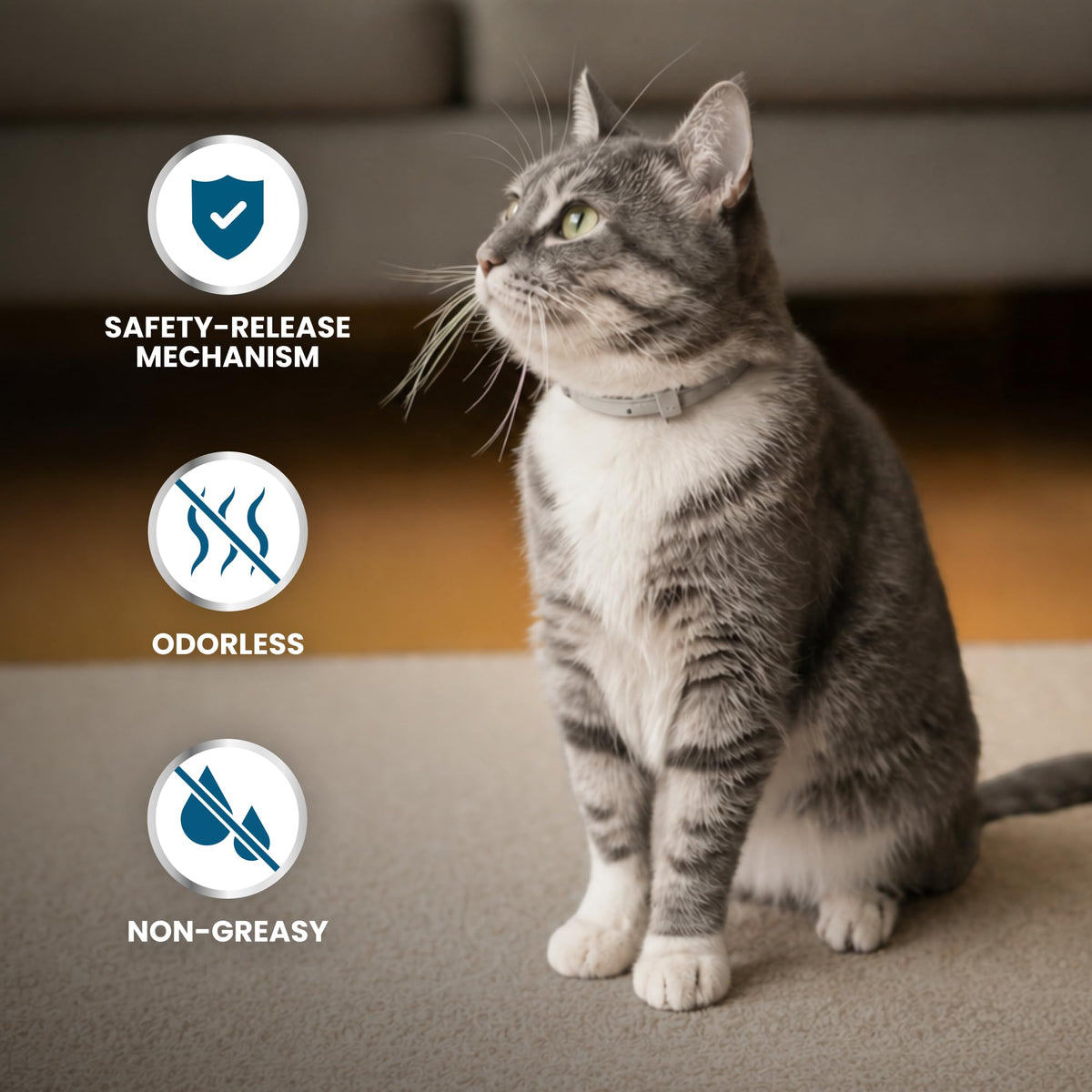 Flea & Tick Treatment & Prevention Collar for Cats Q1748