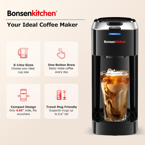 2-in-1 Single Serve Coffee Maker G281614