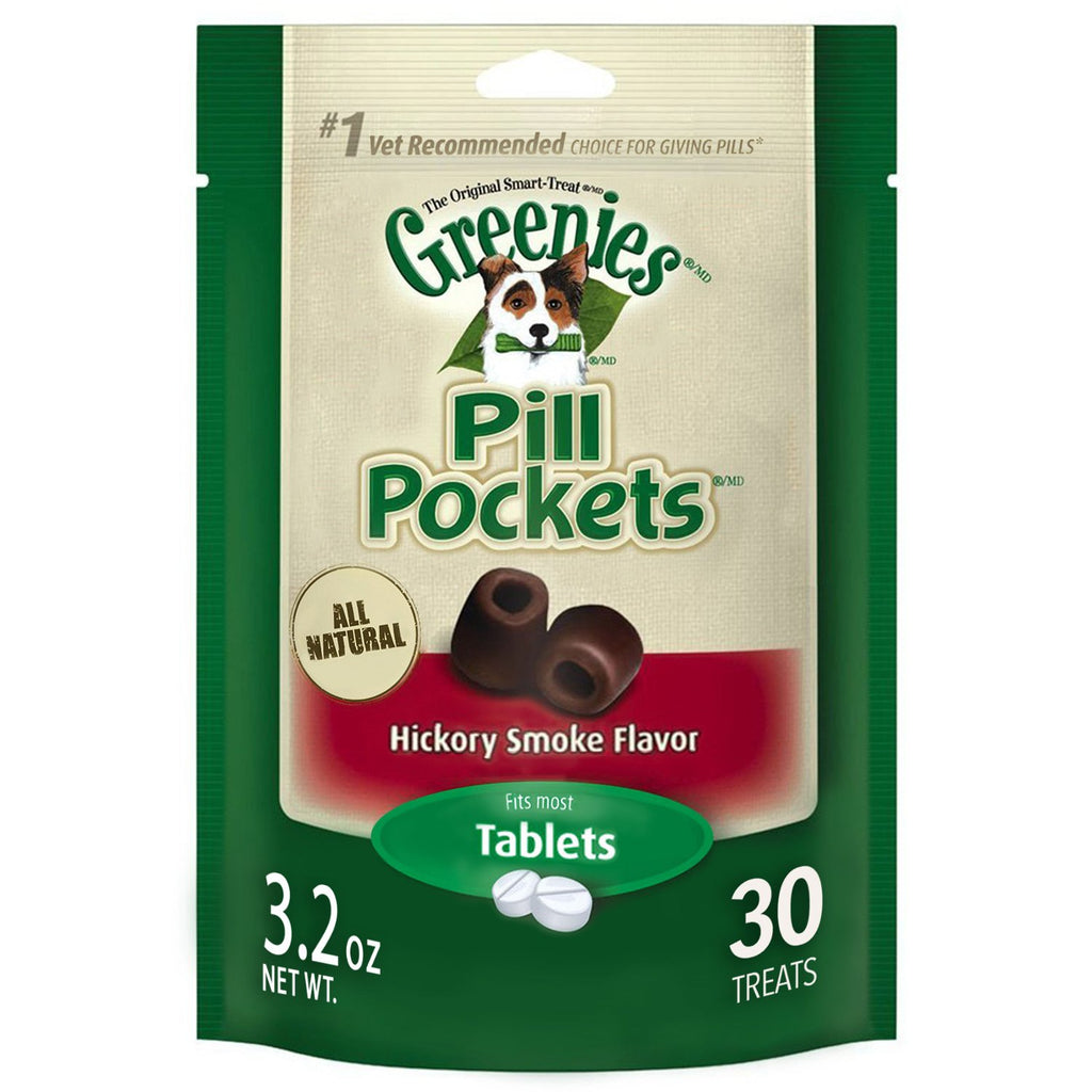 Hickory Smoke Tablet Size Dog Treats 30 Count Pack of 6 D664325