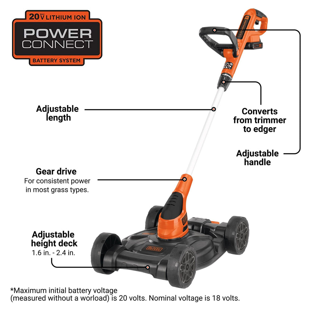 Cordless 3 in 1 Weed Eater, Lawn Edger and Lawn Mower G77191